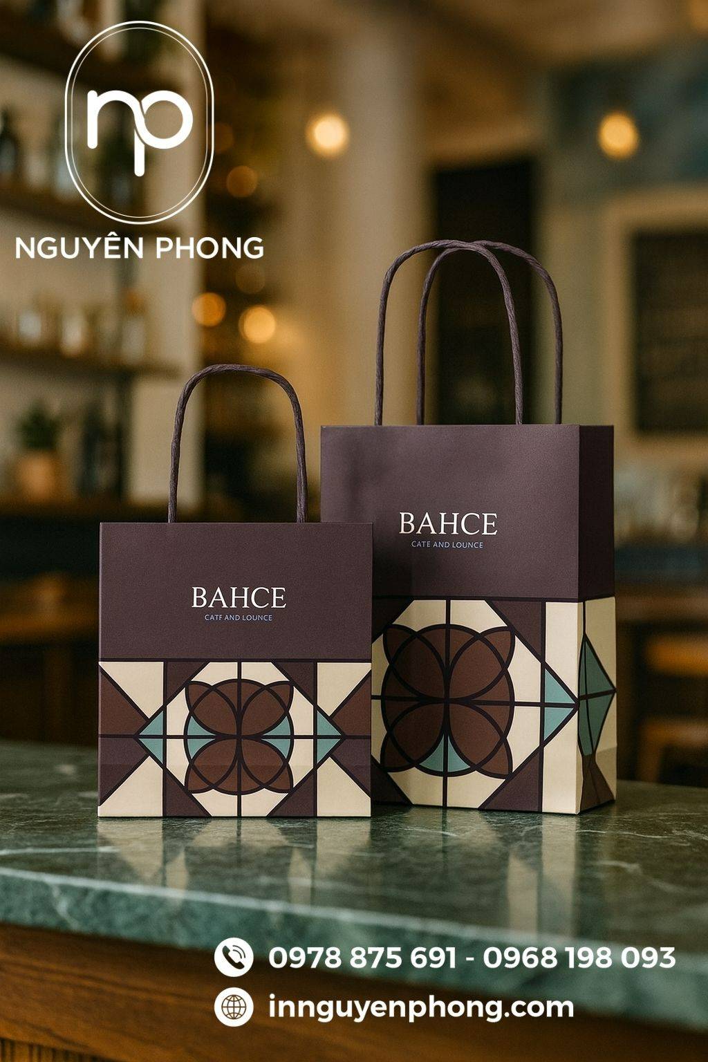 Mẫu túi giấy đựng cà phê chất lượng 